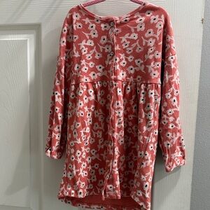 BabyFace Floral Button-Down Dress with matching brown leggings Size 5
